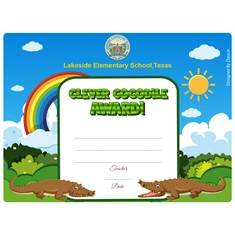 Clever Crocodile Classroom Award Certificate